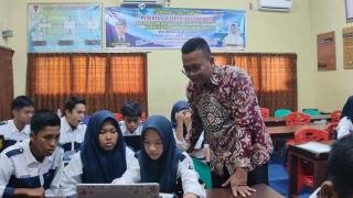 Diskominfo Kampar Sosialisasi Pemanfaatan Tekhnologi Informasi di SMK Negeri 1 Bangkinang