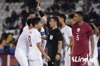 Dua Kartu Merah Kontroversi Wasit Atas Indonesia di Pertandingan Piala Asia U-23 Qatar vs Indonesia Jadi Sorotan