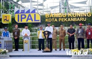 Kunker ke Pekanbaru, Presiden RI Jokowi Resmikan IPAL 