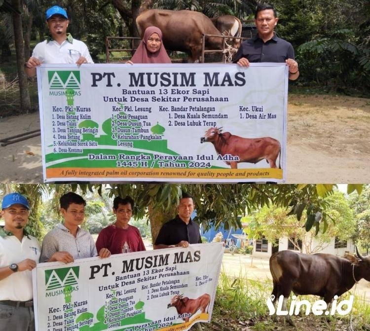 Rutin Setiap Tahunnya, PT Musim Mas Kembali Salurkan 14 Ekor Hewan Qurban ke Masyarakat