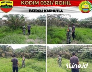 Babinsa Koramil 06/TM Melaksanan Patroli Karhutla di Tanjung Medan