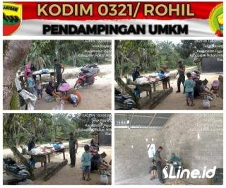 Memberikan Pendampingan Kepada Masyarakat Yang Memiliki Usaha Mikro Kecil Menengah (UMKM) Babinsa Koramil 0321-06/TM Memberikan Dukungan Secara Moril