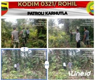 Dalam Mengantisipasi Terjadi Nya Kebakaran Hutan/Lahan (Karhutla) Babinsa Koramil 0321-06/TM Melaksanakan Patroli Rutin