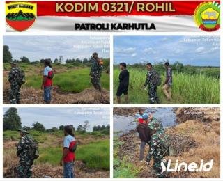 Wujud Kan Wilayah Bebas Dari  (Karhutla), Babinsa Koramil 0321-06/TM Melaksanakan Patroli (Karhutla) 