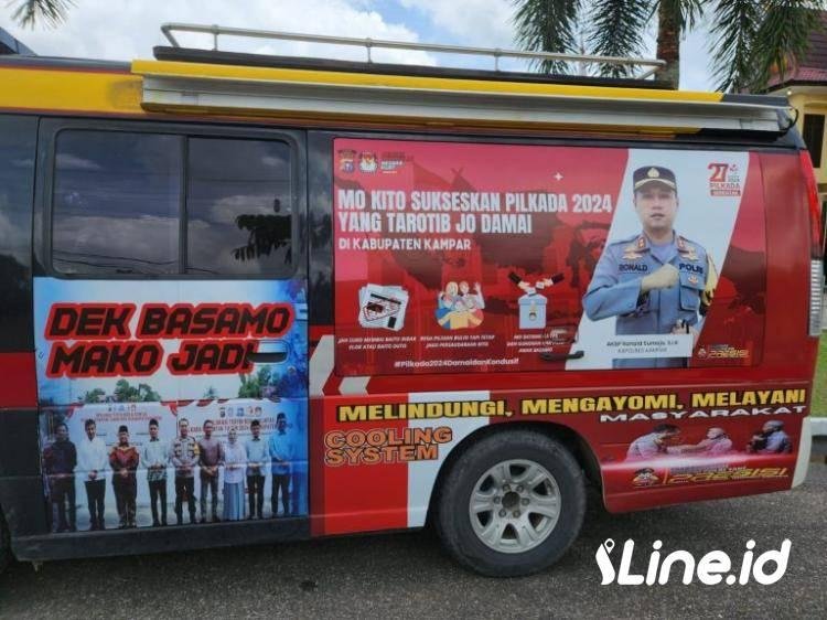 Pasang Stiker Himbauan Di Mobil Operasional ! AKP Marupa Sibarani : Inovasi Cooling Sistem Pilkada 2024 Damai dan Lancar