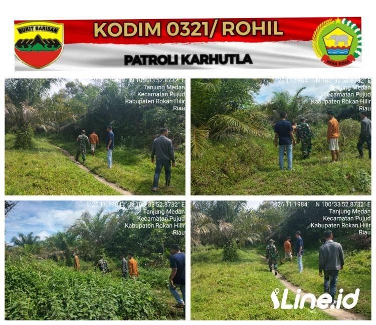 Agar Wilayah Bebas Dari Karhutla Babinsa Koramil 0321-06/TM Melaksanakan Patroli Rutin