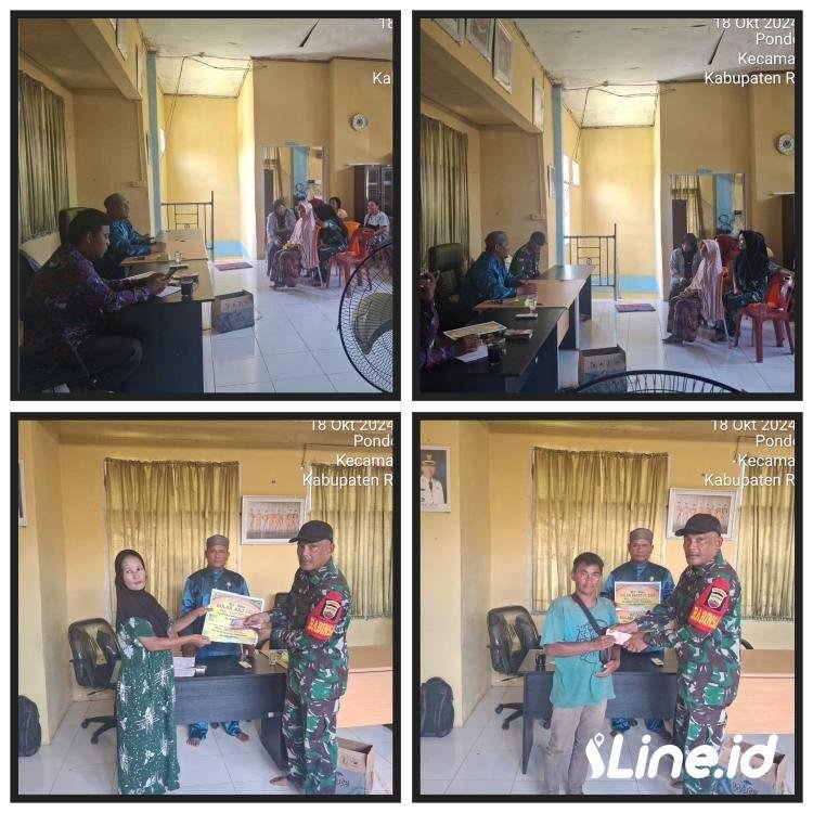 Wujud Peran Aktif, Babinsa Koramil 06/TM Dampingi Penyaluran Dana Bantuan Langsung Tunai Dana Desa (BLT-DD) Kepenghuluan Pondok Kresek