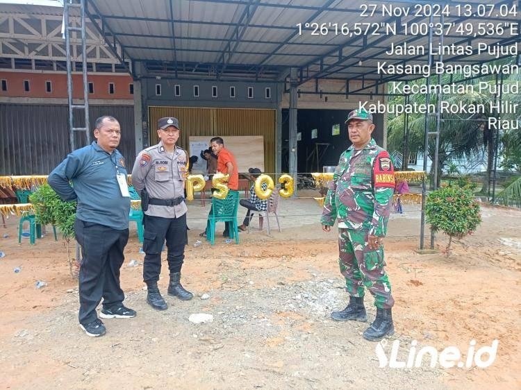 Babinsa Koramil 0321-06/TM Laksanakan Patroli Pengamanan TPS pada Pilkada 2024