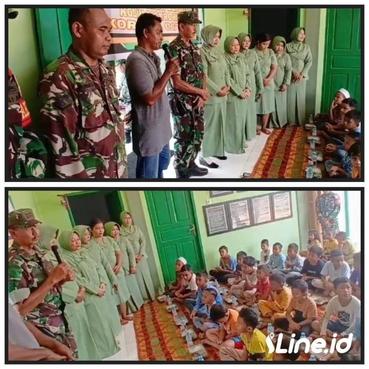 Danramil 06/TM, Uji Coba Program Makan Bergizi Gratis di SDN 01 Tanjung Medan Dan Anak Yatim