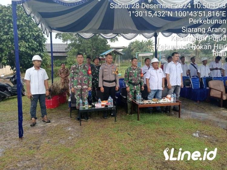 Mewakili Danramil 06/TM, Danpos Pujud Hadiri Kegiatan Apel Siaga Dan Simulasi Kerhutla Dan Sosialisasi Penyalahgunaan Narkoba