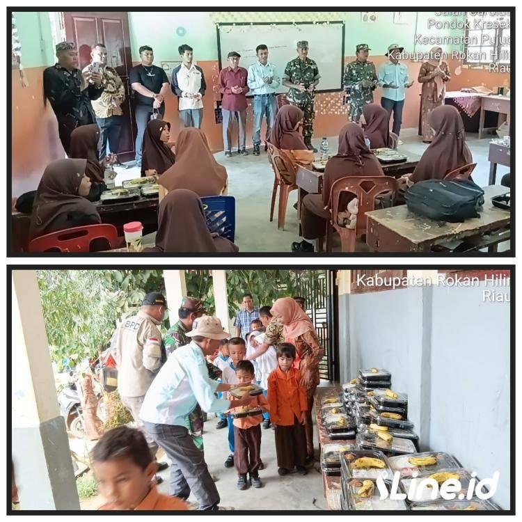 Dukung Dari Program Pemerintah, Danramil 06/TM Laksanakan kegiatan Makan Bergizi Kepada Anak SD