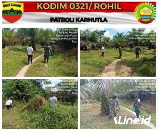 Meski Tidak Ditemukan Titik Api, Babinsa Koramil 06/TM Kodim 0321/Rohil Lakukan Pencegahan