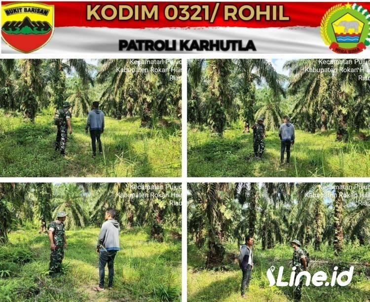 Tingkatkan Kewaspadaan Terjadi Karhutla, Babinsa Koramil 06/TM Laksanakan Patroli