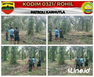 Cegah Terjadi Karhutla, Babinsa Koramil 06/TM Laksanakan Patroli Dan Sosialisasi