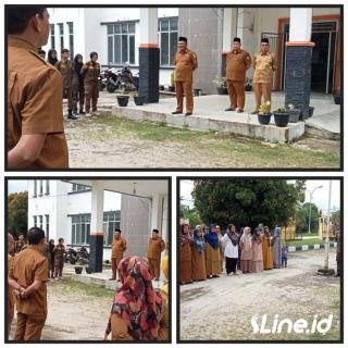 Usai Libur Lebaran, Plt Camat Kecamatan Pujud Pimpin Apel Dihari Pertama Masuk kerja