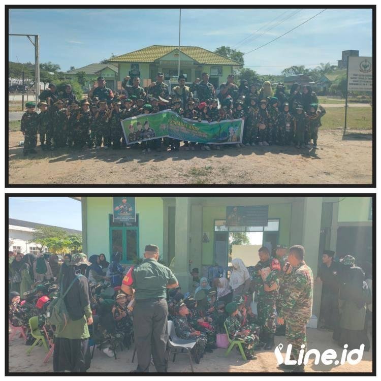 TNI Sahabat Anak, Babinsa Koramil 06/TM Kodim 0321/Rohil Berikan kecintaan Anak-Anak Kepada TNI Sejak Usia Dini