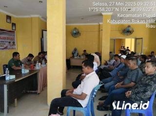 Bentuk Dari Dukungan, Danpos Pujud Koramil 06/TM Kodim 0321/Rohil Hadiri Rapat Pembentukan Kopdes Merah Putih
