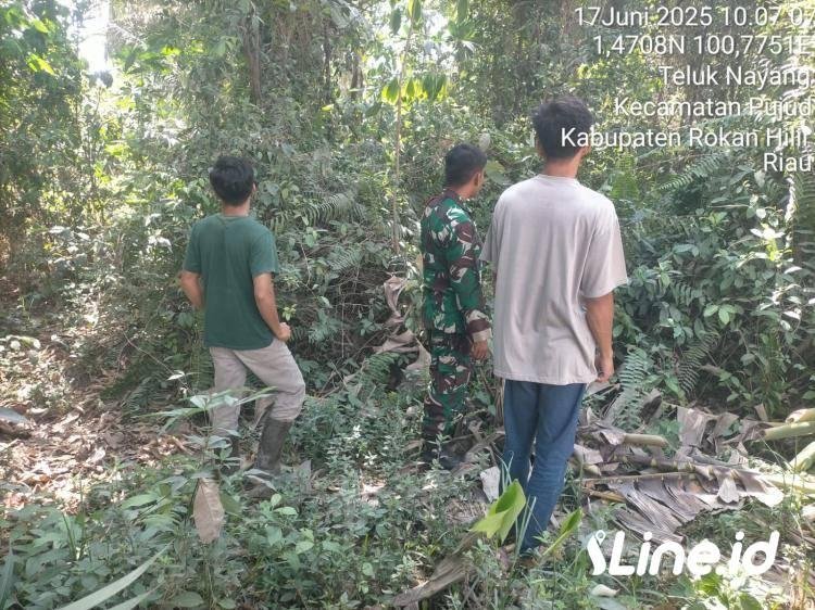 Meskipun Dilanda Hujan Dua Malam Ini, Babinsa Koramil 06/TM Kodim 0321/Rohil Terus Laksanakan Patroli