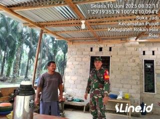 Berikan Dukungan Dan Motifasi, Babinsa Koramil 06/TM Kodim 0321/Rohil Datangi Pelaku
