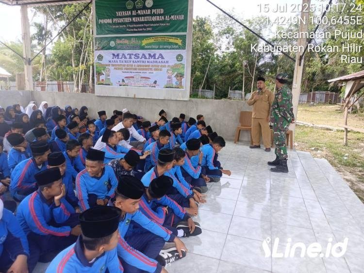 Peduli Generasi Muda, Babinsa Koramil 0321-06/TM Rohil Berikan Materi PBB Pada MPLS Kepada Pelajar MA Almanar