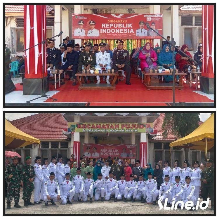 Danramil 0321-06/TM Rohil Hadiri Upacara Detik-detik Proklamasi HUT Republik Indonesia Ke-80