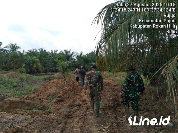 Antisipasi Kebakaran Hutan Dan Lahan, Babinsa Koramil 0321-06/TM Rohil Lakukan Patroli Rutin