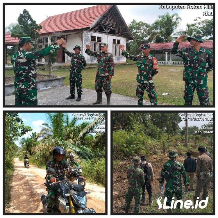 Terus Tingkatkan Kewaspadaan Terhadap Bahaya Dari Karhutla, Babinsa Koramil 0321-06/TM Rohil Lakukan Patroli Rutin