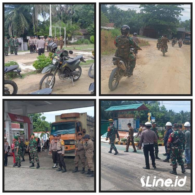 Ciptakan Keamanan Ditengah Masyarakat, Personil Koramil 0321-06/TM Rohil Laksanakan Apel Dan Patroli Bersama