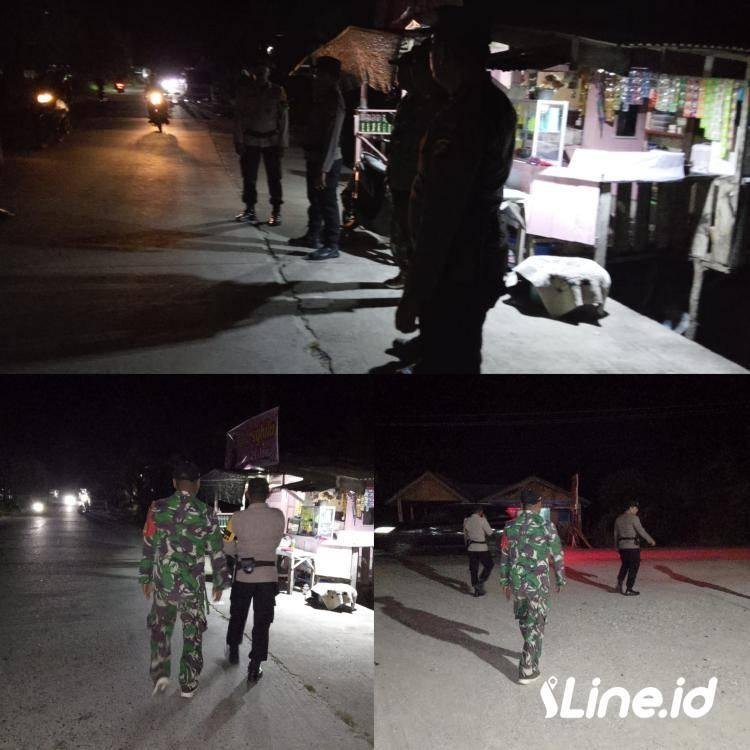Berikan Rasa Aman Kepada Warga, Personil Koramil 0321-06/TM Rohil Dan Personil Polsek Pujud Laksanakan Patroli
