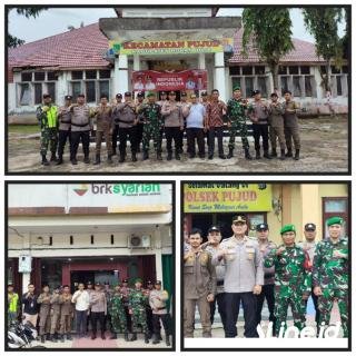 Laksanakan Patroli Sekala Besar, Porsonil Koramil 0321-06/TM Rohil Dan Personil Polsek Pujud Jaga Keamanan Sekitar