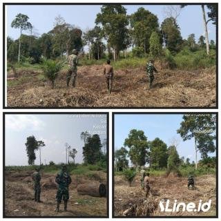 Berikan Pemahaman Kepada Masyarakat Bahaya Dari Membakar Lahan, Babinsa Koramil 0321-06/TM Rohil Sosialisasikan
