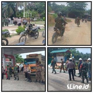 Ciptakan Keamanan Ditengah Masyarakat, Personil Koramil 0321-06/TM Rohil Laksanakan Apel Dan Patroli Bersama