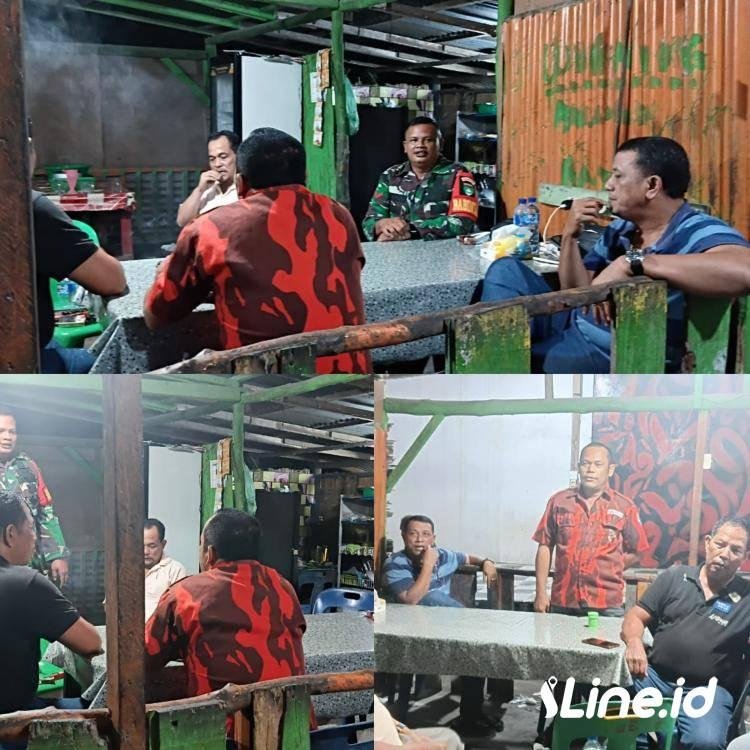 Cek Pos Siskamling Bersama Ormas PP, Personil Koramil 0321-06/TM Rohil Patroli Gabungan