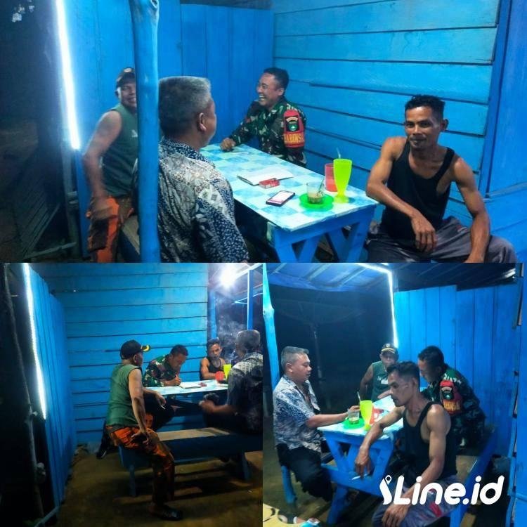 Berikan Himbauan Dan Ajak Masyarakat Jaga Keamanan Wilayah, Personil Koramil 0321-06/TM Rohil Patroli Bersama Ormas PP