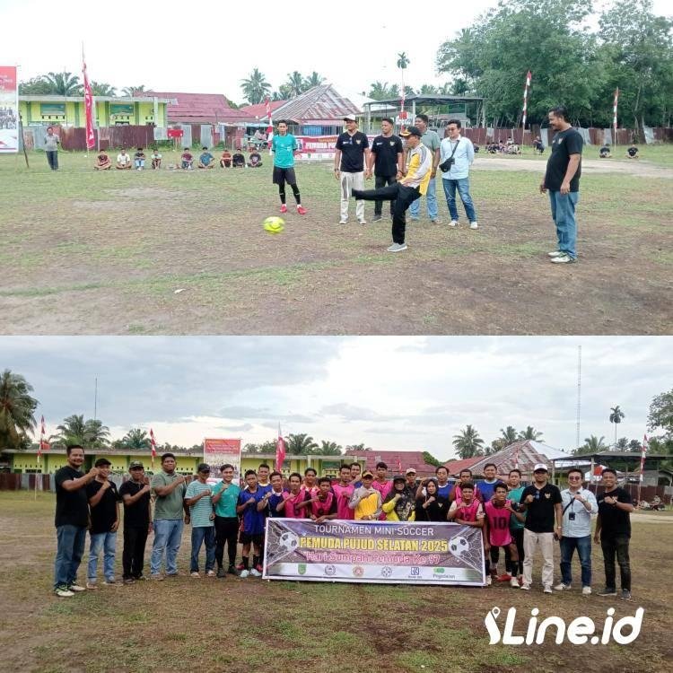 Dibuka Langsung Oleh Lurah Pujud Selatan, Pemuda Kelurahan menggelar Turnamen Mini Soccer Cup 2025