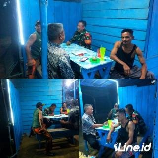 Berikan Himbauan Dan Ajak Masyarakat Jaga Keamanan Wilayah, Personil Koramil 0321-06/TM Rohil Patroli Bersama Ormas PP