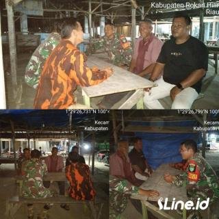 Cegah Aksi Pencurian, Personil Koramil 0321-06/TM Rohil Lakukan Patroli Disetiap Gang Yang ada Dikenghuluan Sukajadi