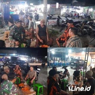 Dalam Rangka Penguatan Binter Mitigasi, Personil Koramil 0321-06/TM Rohil Bersama Ormas PP Patroli Bersama
