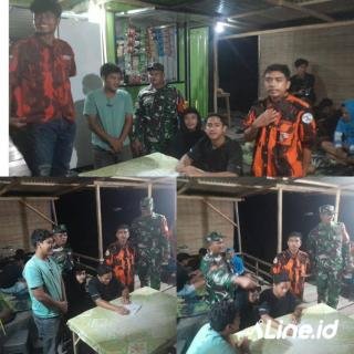 Libatkan Komponen Masyarakat, Personil Koramil 0321-06/TM Rohil Dan Ormas PP Laksanakan Patroli Malam