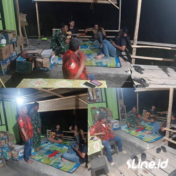 Bersama Sama Dengan Ormas PP, Perosonil Koramil 0321-06/TM Rohil Pastikan Setiap Wilayah Aman Terkendali