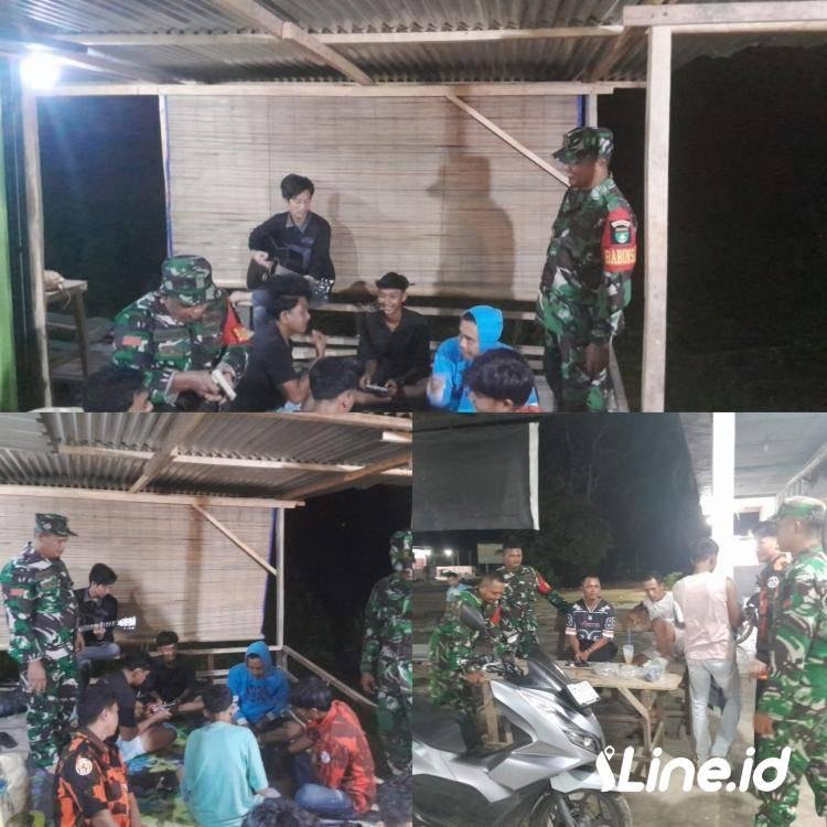 Bentuk Tangung Jawab Dari Suatu Keamanan Wilayah, Personil Koramil 0321-06/TM Rohil Dan Ormas PP Intensif Patroli Bersama