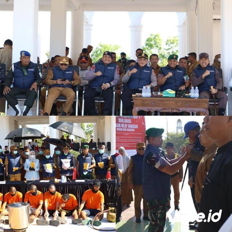 Dandim 0321/Rohil Hadiri Apel Kesiapan Satgas Anti Narkoba Tingkat Kabupaten Rokan Hilir