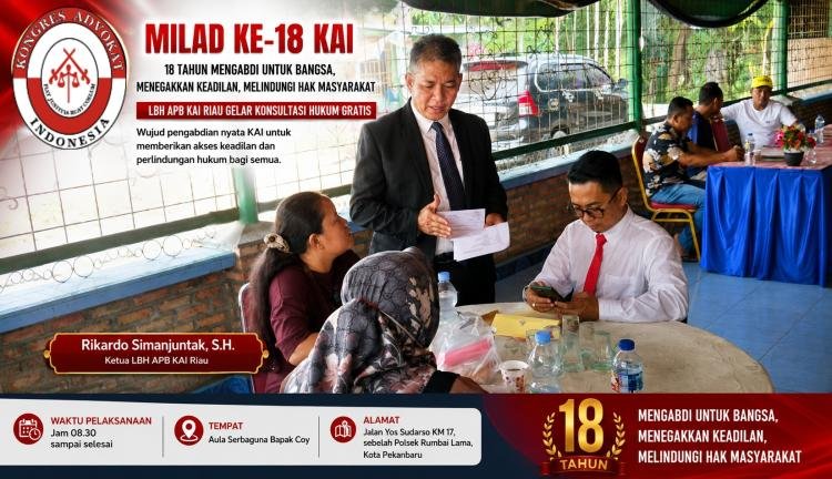 Konsultasi Hukum Gratis Warnai Milad ke-18 KAI di Pekanbaru