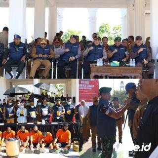 Dandim 0321/Rohil Hadiri Apel Kesiapan Satgas Anti Narkoba Tingkat Kabupaten Rokan Hilir