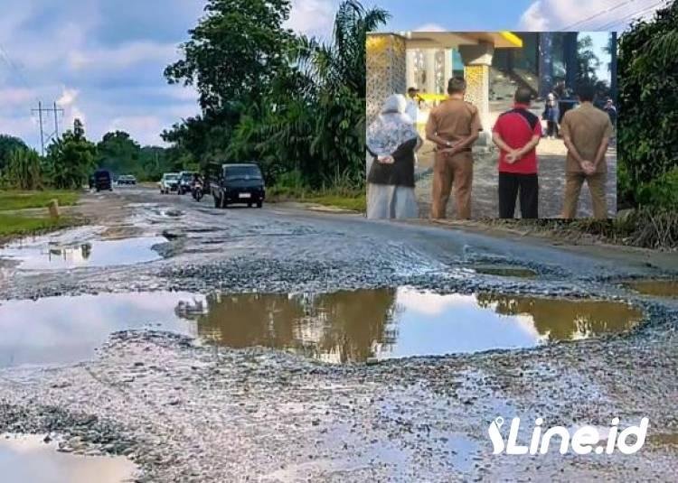 Kadis PUPR Kampar Hanya Berkomentar Agar Provinsi dan Nasional Melirik Jalan Rusak Petapahan