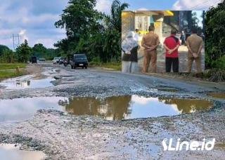 Kadis PUPR Kampar Hanya Berkomentar Agar Provinsi dan Nasional Melirik Jalan Rusak Petapahan