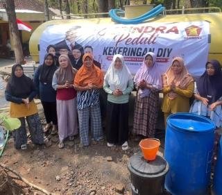 DPD Gerindra DIY Salurkan Bantuan Air Bersih di Bantul