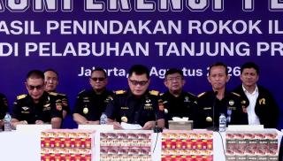Bea Cukai Gagalkan Pengiriman 8,96 Juta Batang Rokok Ilegal ke Sumatra