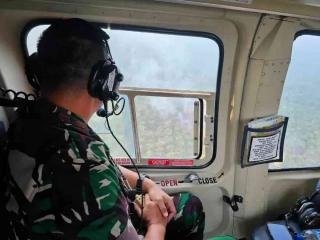 Danlanud Roesmin Nurjadin ikuti Langsung Patroli Udara Karhutla
