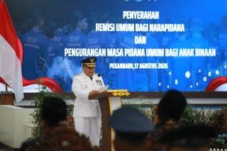 10.987 Warga Binaan di Riau Terima Remisi HUT ke-81 RI